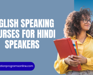 blue Modern image with English Speaking Courses For Hindi Speakers written on it